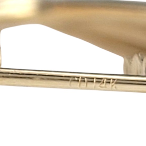 14K Yellow Gold 3 Band Intertwined Hoop Earrings #21083 - Picture 4 of 6